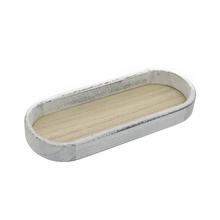 TÁCKA OVÁL BIELO/BÉŽ DREVO 34,2*14*3,8CM - FLORASYSTEM