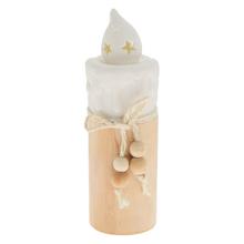 SVIEČKA BIE/NAT LED PORCEL. 7*7*19CM - Svietniky vianočné | FLORASYSTEM