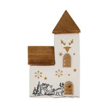 KOSTOLÍK BIE/NAT LED PORCEL. 12,5*6,2*20CM - Domek | FLORASYSTEM