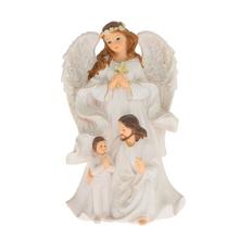 PRIJíMANIE, ANJEL, CHLAPEC, JEŽIŠ BIE POLY 12,2*8,2*20,7CM - Bílý | FLORASYSTEM
