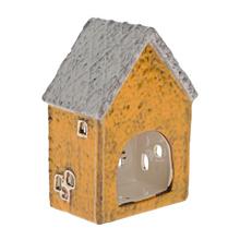 Porcelánový domček sivooranžový na sviečku.