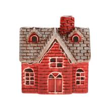 DOMČEK ČER/HNE LED PORCEL. 10*6,5*10,5CM - Domek | FLORASYSTEM