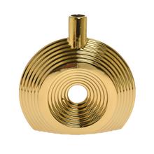 VÁZA KERAMIKA 25,5x7x25,5CM ZLATÁ - Keramika jednobarevná interiérová | FLORASYSTEM