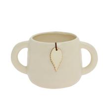 OBAL KERAMIKA S UŠAMI 19x12x10,5CM KRÉM - Obal jednobarevný | FLORASYSTEM