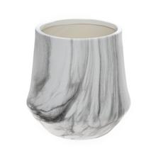 OBAL MRAMOR KERAMIKA 19x18CM BIELOČIERNA - FLORASYSTEM
