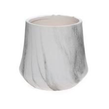 OBAL MRAMOR KERAMIKA 14x13CM BIELOČIERNA - FLORASYSTEM