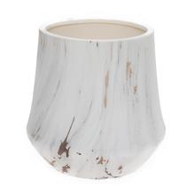 OBAL MRAMOR KERAMIKA 19x18CM BIELOZLATÁ - FLORASYSTEM