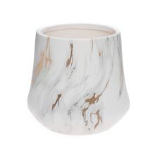 OBAL MRAMOR KERAMIKA 14x13CM BIELOZLATÁ - FLORASYSTEM