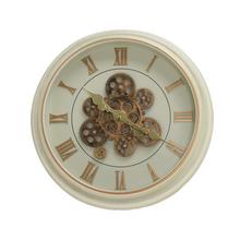 HODINY NÁSTENNÉ MDF 45CM ZLATOBIELE - FLORASYSTEM