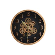 HODINY NÁSTENNÉ MDF 45CM ZLATOČIERNE - FLORASYSTEM