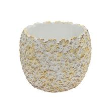 OBAL KVIETKY KERAMIKA 15.5*15.5*13.5 BIELY - Cement | FLORASYSTEM