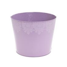 OBAL PLECH ORNAMENT SV. FIALOVÝ 25x20cm - Kovové nádoby | FLORASYSTEM