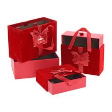 DARČEKOVÁ KRABIČKA NA KVETY S/3 22.5x16x9.5 /20x14x7.5/17.5x12x5.5CM ČERVENÁ - Hranaté | FLORASYSTEM
