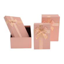 DARČEKOVÁ KRABIČKA OBDĹŽNIK MAŠĽA S/3 19x12x6,5-23x16x9,5CM LOSOS - Hranaté | FLORASYSTEM