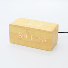 LED HODINY DIGITÁLNE S FUNKCIOU BEZDRÔTOVÉHO NABÍJANIA MOBILU - FLORASYSTEM