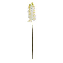 Umělá orchidej GF14400 s bílými květy a zelenými detaily.