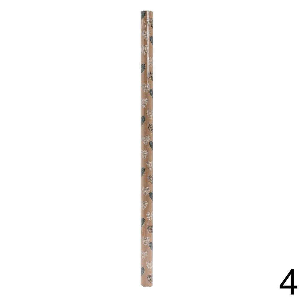 Baličský papír v mixu 5 vzorů, 70x200cm, KRAFT NEUTRAL.