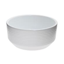 MISKA BIELA S PÁSMI 30,5XV13CM - Obal mísa | FLORASYSTEM