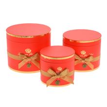 DARČEKOVÁ KRABIČKA MAŠĽA S/3 14x12,6-20x17,5CM ČERVENÁ - Valce | FLORASYSTEM