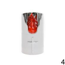 Náhrobné LED sviečky v bielej a čiernej farbe s krížom.