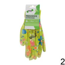 Ochranné rukavice s kvetinovým vzorom.