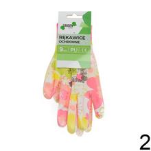 Ochranné rukavice s kvetinovým vzorom.