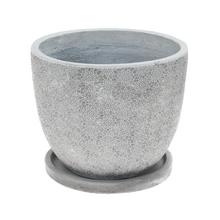 J120 KVETINÁČ + MISKA JASMIN ANTIK BIELA 37x30,3CM L - Mrazuvzdorná | FLORASYSTEM