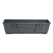 HRANTÍK BIRKA S DRŽIAKOM ČIERNY 60X17XV16CM 10L - na zábradlie | FLORASYSTEM