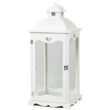195FL/S LAMPÁŠ DREVO/KOV-L BIELY 62x26x26cm - lampáše drevo/kov | FLORASYSTEM