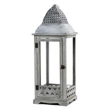 289FL/S LAMPÁŠ ŠEDÝ L:25.5*25.5*68H  - Lucerny dřevo/kov | FLORASYSTEM