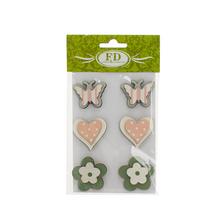 MIX VZOR DŘEVO na kolíčky S / 6 18x10x0,5CM - FLORASYSTEM