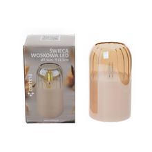 SVET.LED SKLO+VOSK ZLATÁ 14/25 12x7,5CM - Led světlo | FLORASYSTEM