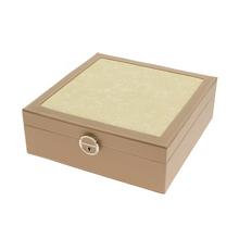 ŠPERKOVNICA KVETY 25x25x8,5CM HNEDO BIELA - FLORASYSTEM