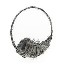 KOŠÍK trúbka prútie pr.37xV12cm//HT24035 GR - Proutené obaly | FLORASYSTEM