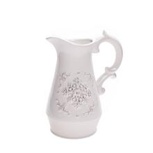 VÁZA DŽBÁN KERAMIKA 18x13x22CM BIELY - FLORASYSTEM