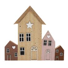 DOMČEKY NAT/HNE DREVO 18*2,5*16,5CM - Domek | FLORASYSTEM