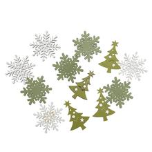 DREVENÉ OZDOBY BIELO-ZELENÉ MIX/3 S/12 3,5*0,3*3,5CM - FLORASYSTEM