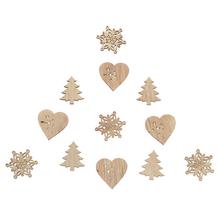 DREVENÉ OZDOBY NATURAL MIX/3 S/12 3,5*0,3*3,5CM - Natura | FLORASYSTEM