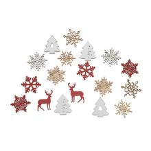 DREVENÉ OZDOBY ČER/NAT/BIE MIX/9 S/18 3,5*0,3*3,5CM - Mix barev | FLORASYSTEM