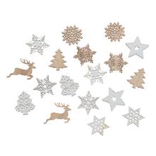 DREVENÉ OZDOBY NAT/BIE MIX/9 S/18 3,5*0,3*3,5CM - FLORASYSTEM