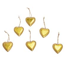 ZÁVES SRDIEČKA ZLATÉ DREVO S/6 10*10*2,5CM - FLORASYSTEM