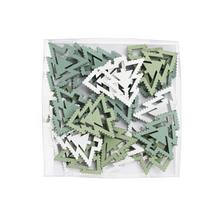 DREVENÉ OZDOBY STROMČEK BIE/ZEL S/24 9*9*2CM - FLORASYSTEM