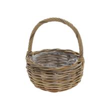 KOŠÍK okrúhly 30x30x16/36cm /ratan malý MP-0203 - Proutené obaly | FLORASYSTEM