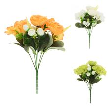 KYTICA RUŽA,HYDRANGEA, DROB.KVETY,ZELEŇ MIX/3F 32CM - FLORASYSTEM