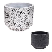 J95 OBAL CYLINDER ČIER./BIELA 24H19.6CM S - Mrazuvzdorná | FLORASYSTEM