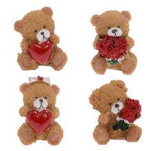 MEDVEDÍKY VALENTÍN MIX/4 4,5*4,5*5CM - Zvířatká celoroční | FLORASYSTEM