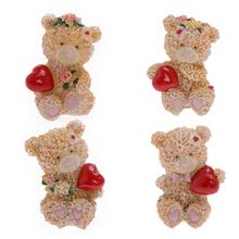 MEDVEDÍKY SO SRDIEČKAMI BÉŽOVÉ MIX/4 5*6*8CM  - Zvířatká celoroční | FLORASYSTEM