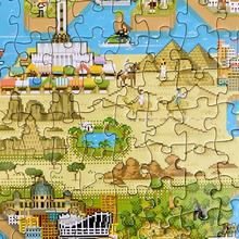 Puzzle 1000 dielov s mapou sveta v 8-bitovom štýle.