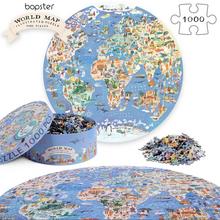 Puzzle ilustrované 1000 dielov - Mapa sveta