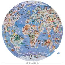 Puzzle ilustrované 1000 dielov - Mapa sveta